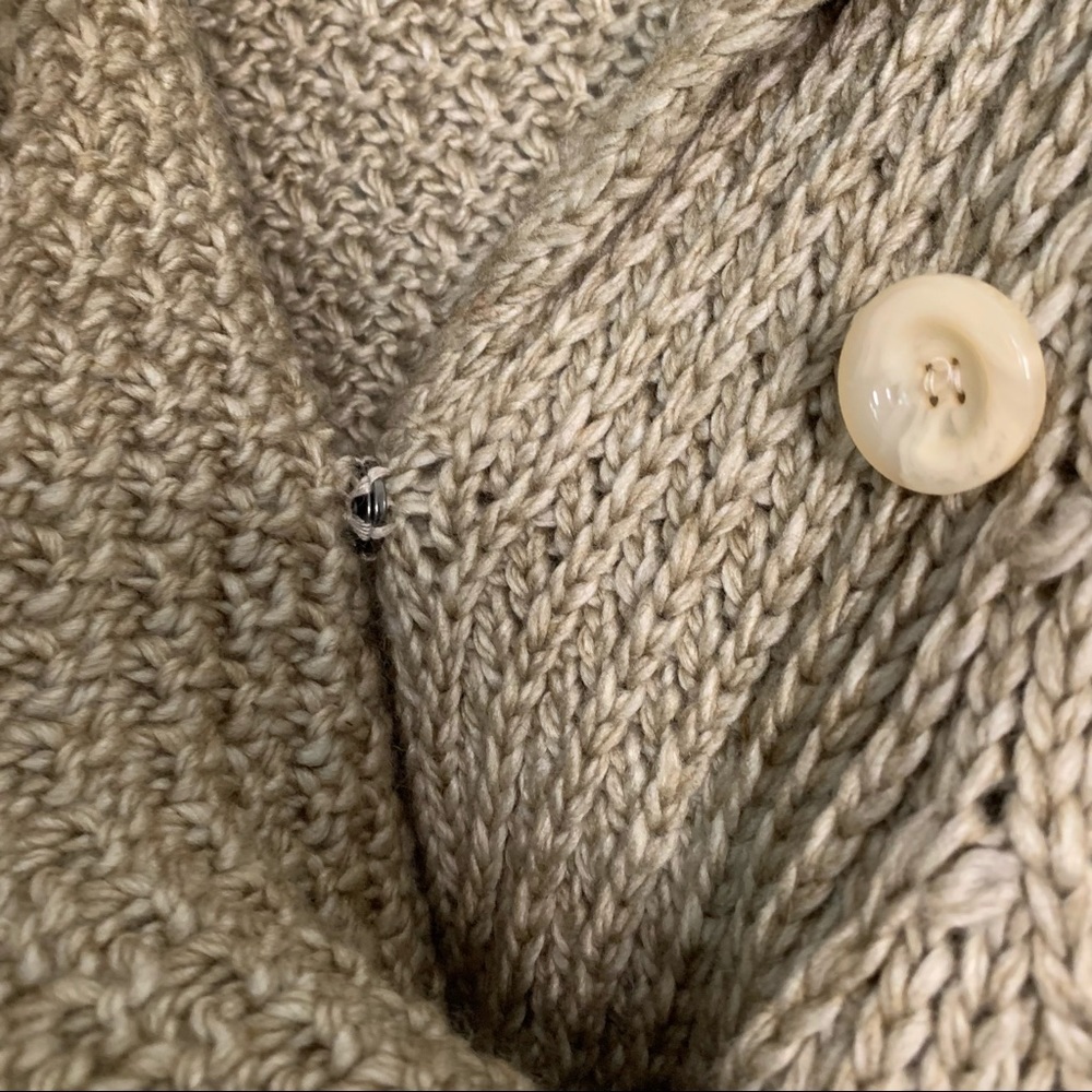 Hem & Thread Wool Blend Button Up Sweater Nwt - image 6